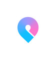 geotag or location pin logo icon design vector image