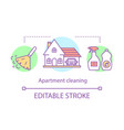 apartment cleaning concept icon vector image
