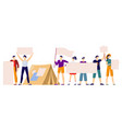 protesters people protest strike protesting vector image vector image