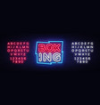 First round is a neon sign boxing round 1 Vector Image