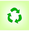 green hand drawn recycle symbol vector image vector image