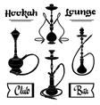 hookah labels set vector image