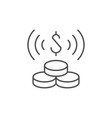 money heap line outline icon vector image