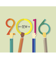 2016 happy new year with hands vector image
