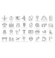 set navigation location transportation gps vector image