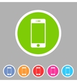 smartphone phone icon flat web sign symbol logo vector image