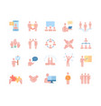 business people icons set vector image