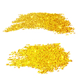 golden glitter samples isolated on white vector image