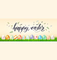 poster for happy easter holidays painted eggs vector image vector image