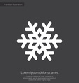 snowflake premium icon white on dark background vector image vector image