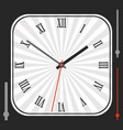 vintage rounded square watch dial with arrows vector image vector image