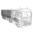 dump truck isolated white vector image