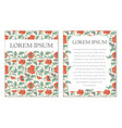 floral invitation cards vector image vector image