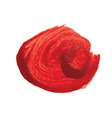 red acrylic paint circle vector image vector image