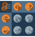 set of eight icons - with arrows vector image