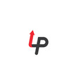 up or 4p arrow text icon concept design template vector image