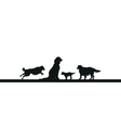 dog line vector image