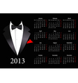 european calendar with smoking 2013 vector image vector image