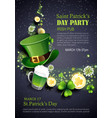 leprechaun hat and green ale vector image vector image