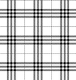 black and white fabric texture tartan pattern vector image