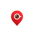 geotag with coffee or location pin logo icon vector image