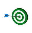 arrow hitting target symbol flat isometric icon vector image