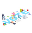 presidential election debates and vote infographuc vector image