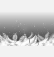 realistic falling feathers background vector image vector image