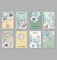 vintage floral cards vector image