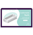 banner comfortable bath in isometric vector image