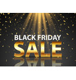 black friday sale background with gold confetti vector image vector image