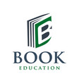 educational book logo design vector image vector image
