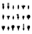 light bulb icons vector image