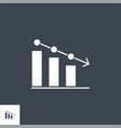 bar chart related glyph icon vector image vector image