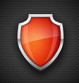 glass shield vector image vector image