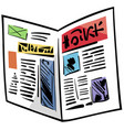 newspaper clip art cartoon vector image