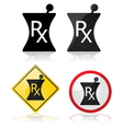 prescription signs vector image vector image
