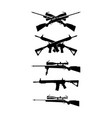 firearm silhouette vector image vector image