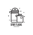 sport water flasks or bottles icon vector image
