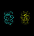 abstract runes green shine isometric vector image vector image