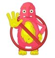 funny monster stop vector image