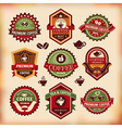 set of vintage coffee labels vector image