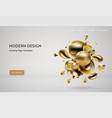 abstract golden liquid background web design vector image vector image