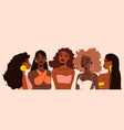 black girl woman portrait composition vector image vector image