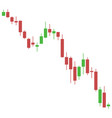 candlestick chart down trend stock vector image