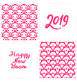 chinese new year yellow earth swine 2019 a set vector image