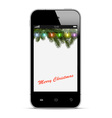 christmas mobile phone vector image