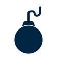simple bomb silhouette icon vector image vector image