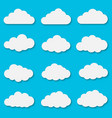 cut out paper clouds vector image