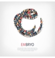 embryo people sign 3d vector image vector image